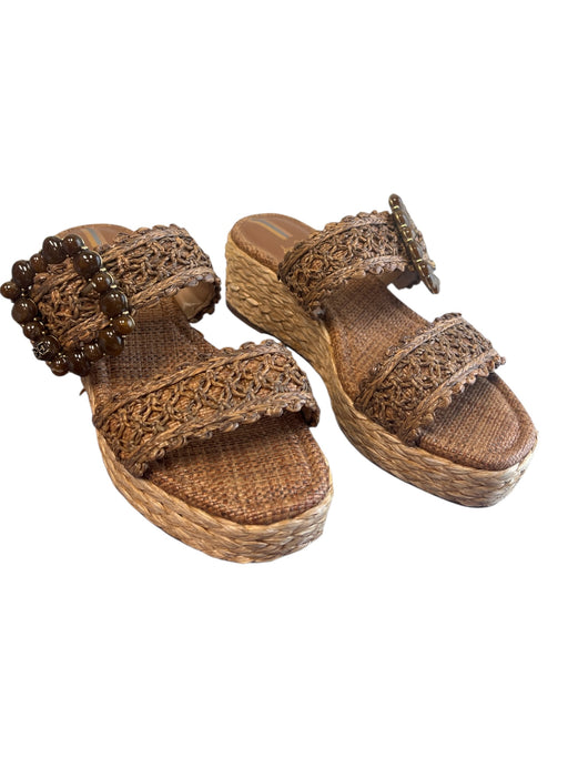 Sam Edelman Shoe Size 8 Brown Manmade Material open toe Buckle Detail Shoes Brown / 8