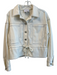 Greylin Size XS Cream Polyester Blend Button Up Tie Waist Collar Jacket Cream / XS