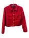 Rachel Zoe Size S Red Polyester Blend Tweed Blazer silver hardware Jacket Red / S