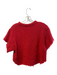 IRO Size 34 Red Cotton Blend Tweed Cropped Raw Edge Round Neck Top Red / 34