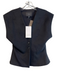 Zara Size S Black Polyester 3 Button V Neck Cap Sleeve Vest Vest Black / S