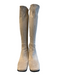Jeffrey Campbell Shoe Size 8.5 Beige Suede Square Toe Zip Up Block Heel Boots Beige / 8.5