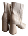 Sam Edelman Shoe Size 8 1/2 Beige Manmade Material Square Toe Zip Up Boots Beige / 8 1/2