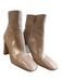 Sam Edelman Shoe Size 8 1/2 Beige Manmade Material Square Toe Zip Up Boots Beige / 8 1/2