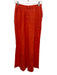 oysho Size XS Bright Orange Linen Button Front Button Fly Patch Pocket Pants Set Bright Orange / XS