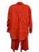 oysho Size XS Bright Orange Linen Button Front Button Fly Patch Pocket Pants Set Bright Orange / XS