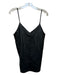 We The Free Size S Black Vegan Leather Spaghetti Strap V Neck Dress Black / S