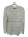 ALLSAINTS Size S Cream Alpaca Blend Perforated Long Sleeve Loose Knit Sweater Cream / S