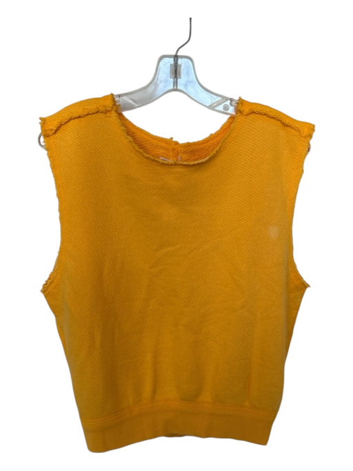 We The Free Size XS Orange Cotton Sleeveless Raw Hem Top Orange / XS
