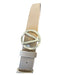 Mario Valentino Taupe & Gold Leather Logo Buckle GHW Belts Taupe & Gold / S