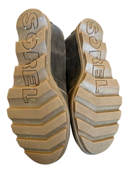 Sorel Shoe Size 7 Dark Brown Leather Wedge lace up Booties Dark Brown / 7