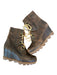 Sorel Shoe Size 7 Dark Brown Leather Wedge lace up Booties Dark Brown / 7
