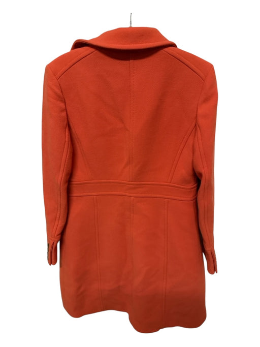 J. Crew Size 4 Orange Wool Blend Long Sleeve Buttons Full Length Coat Orange / 4