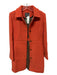J. Crew Size 4 Orange Wool Blend Long Sleeve Buttons Full Length Coat Orange / 4