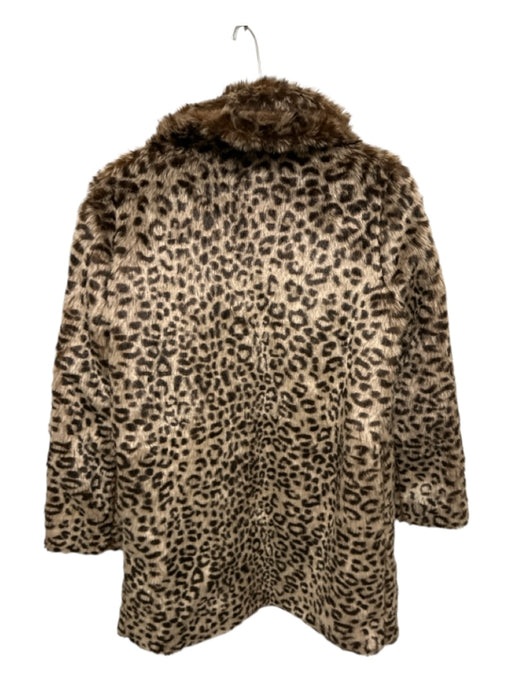 Buddy Love Size S Brown Faux Fur Animal Print Hook & Eye Coat Brown / S