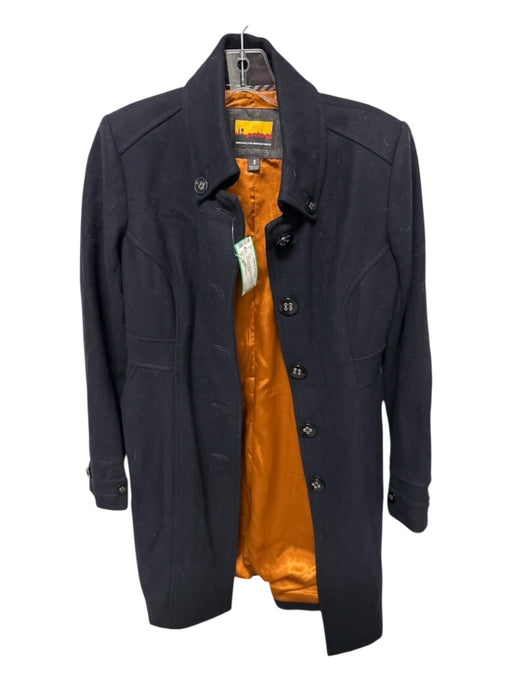 Brooklyn Industries Size S Navy Wool Blend Long Sleeve Buttons Full Length Coat Navy / S