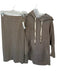 NSF Size S Taupe Cotton Hood Midi Sweatshirt Skirt Set Taupe / S