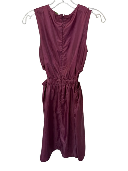 Olivia by Livro Size S Maroon Polyester Sleeveless Side Cut Outs Back Zip Dress Maroon / S