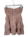 Lovers + Friends Size S nude Polyester Strapless Acordian Pleated Back Zip Dress nude / S
