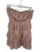 Lovers + Friends Size S nude Polyester Strapless Acordian Pleated Back Zip Dress nude / S