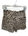 Soeur Size 36 Tan & Taupe Cotton High Waist Animal Print Pleated Shorts Tan & Taupe / 36