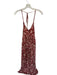 Vanessa Bruno Size XS Pink & Brown Viscose Spaghetti Strap Tie Maxi Dress Pink & Brown / XS