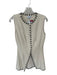 S'edge Size XS Cream & Black Polyester Textured Stitching Detail Buttons Vest Cream & Black / XS