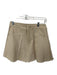 SABO Size 4 Tan Cotton Blend High Waist Fringe Mini Skirt Tan / 4
