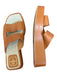 Emerson Fry Shoe Size 38 Brown Leather Platform Square Toe Sandals Brown / 38