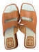 Emerson Fry Shoe Size 38 Brown Leather Platform Square Toe Sandals Brown / 38