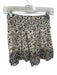 Free People Size XS Cream & Black Cotton Smocked Lines Mini Skirt Cream & Black / XS