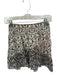 Free People Size XS Cream & Black Cotton Smocked Lines Mini Skirt Cream & Black / XS