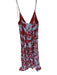 L Space Size S/M Rust & Blue Rayon Spaghetti Strap tropical floral Maxi Dress Rust & Blue / S/M