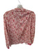 Zara Size XS/S Red & White Viscose Long Sleeve Botanical Maxi Skirt Set Red & White / XS/S