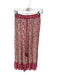 Zara Size XS/S Red & White Viscose Long Sleeve Botanical Maxi Skirt Set Red & White / XS/S