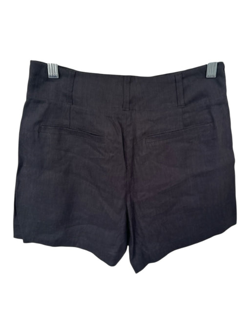 Weekend Size XS Charcoal Linen Blend High Waist Pleat Detail Shorts Charcoal / XS