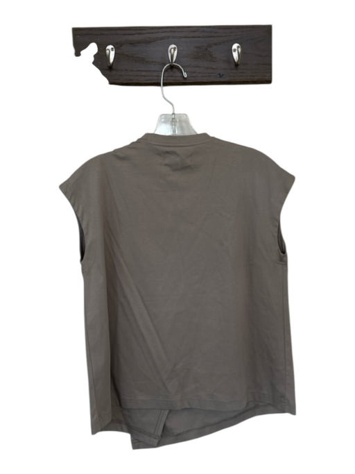 Psophia Vazquez de Castro Size XS Gray cotton jersey Cap Sleeve Crossover Top Gray / XS