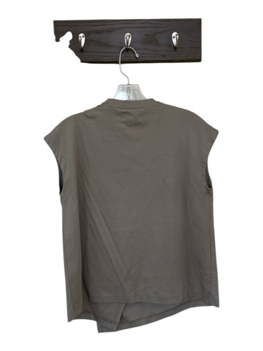 Psophia Vazquez de Castro Size XS Gray cotton jersey Cap Sleeve Crossover Top Gray / XS