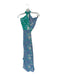Rixo Size S Purple & Blue Silk Halter Neck Floral Wrap Maxi Dress Purple & Blue / S