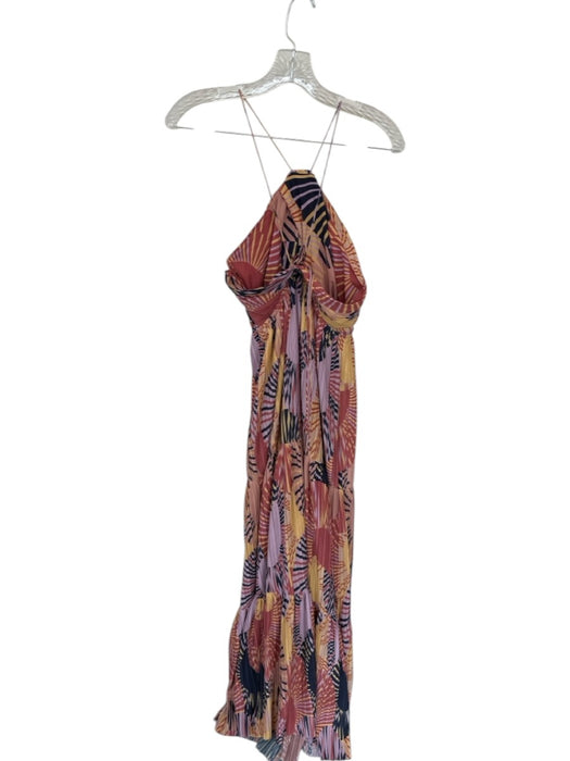 Ba&sh Size S Purple & Rust Print Polyester Blend Spaghetti Strap Dress Purple & Rust Print / S