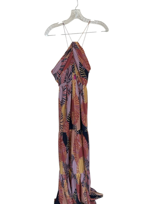 Ba&sh Size S Purple & Rust Print Polyester Blend Spaghetti Strap Dress Purple & Rust Print / S