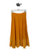 Zara Size S Marigold Polyester Side Zip Acordian Pleated Maxi Skirt Marigold / S