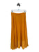 Zara Size S Marigold Polyester Side Zip Acordian Pleated Maxi Skirt Marigold / S