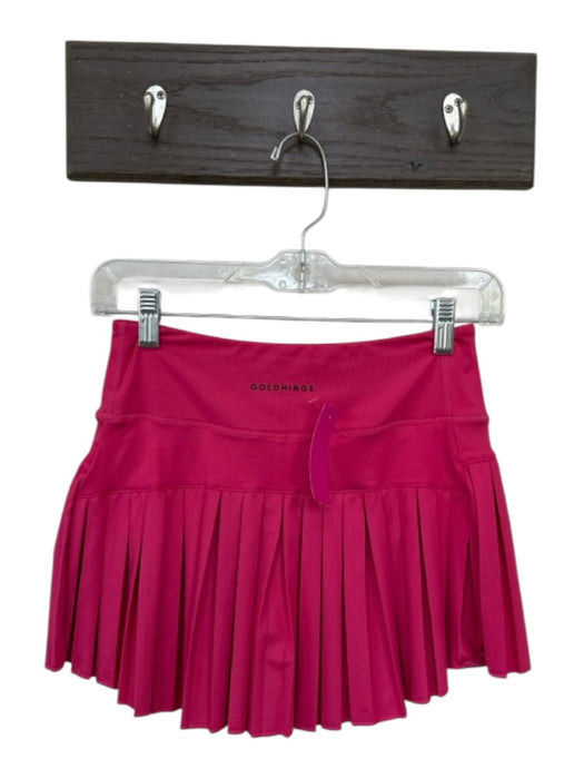 Goldhinge Size Est S Magenta Waist Band Pleated Athletic Skort Magenta / Est S