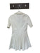 Glam Size S white & tan Cotton Blend Short Sleeve Stitching Detail Collar Dress white & tan / S