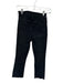 Mother Size 25 Black Cotton Blend High Waist Straight Leg Raw Hem Jeans Black / 25