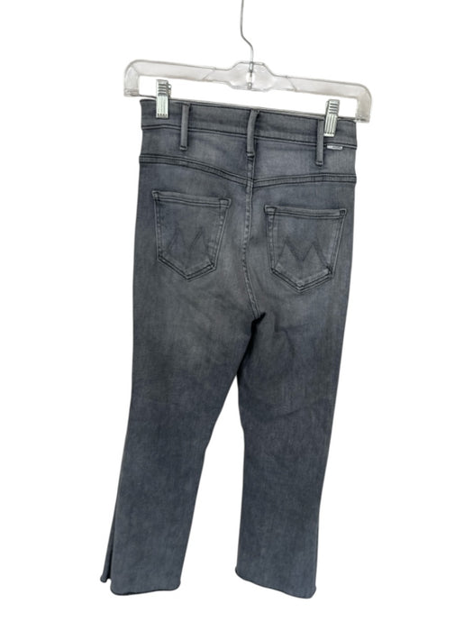Mother Size 25 Gray Cotton Blend High Waist Bootcut Raw Hem Jeans Gray / 25
