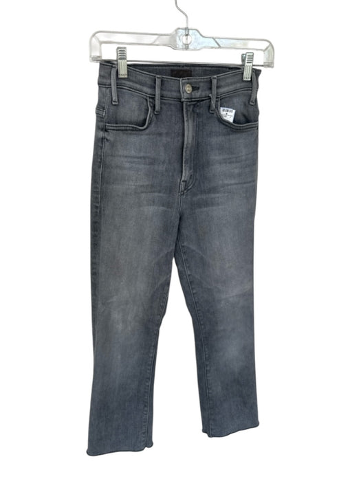 Mother Size 25 Gray Cotton Blend High Waist Bootcut Raw Hem Jeans Gray / 25