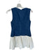 Olivaceous Size M Blue & White Cotton Blend Sleeveless Mixed MEdia Denim Dress Blue & White / M