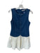 Olivaceous Size M Blue & White Cotton Blend Sleeveless Mixed MEdia Denim Dress Blue & White / M